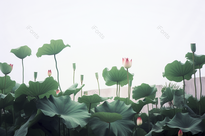 淡雅池塘莲叶花骨朵莲花风景摄影自然风光图片,高清,摄影图,摄影图片,图片大全,摄影图免费下载